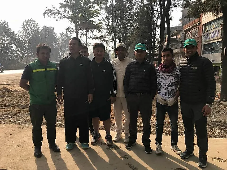 NEPCEMAC team at the Chakrapath clean-up in Kathmandu